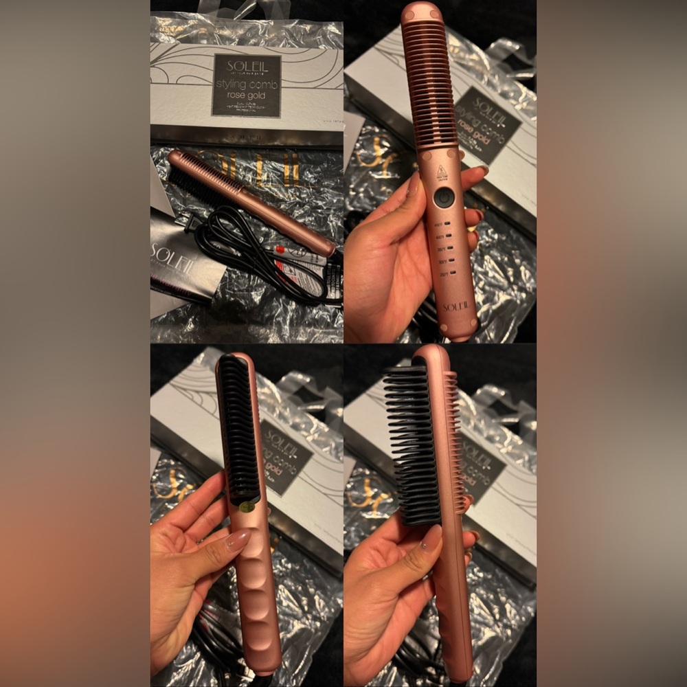 Soleil Rose Gold Hair Styling Comb